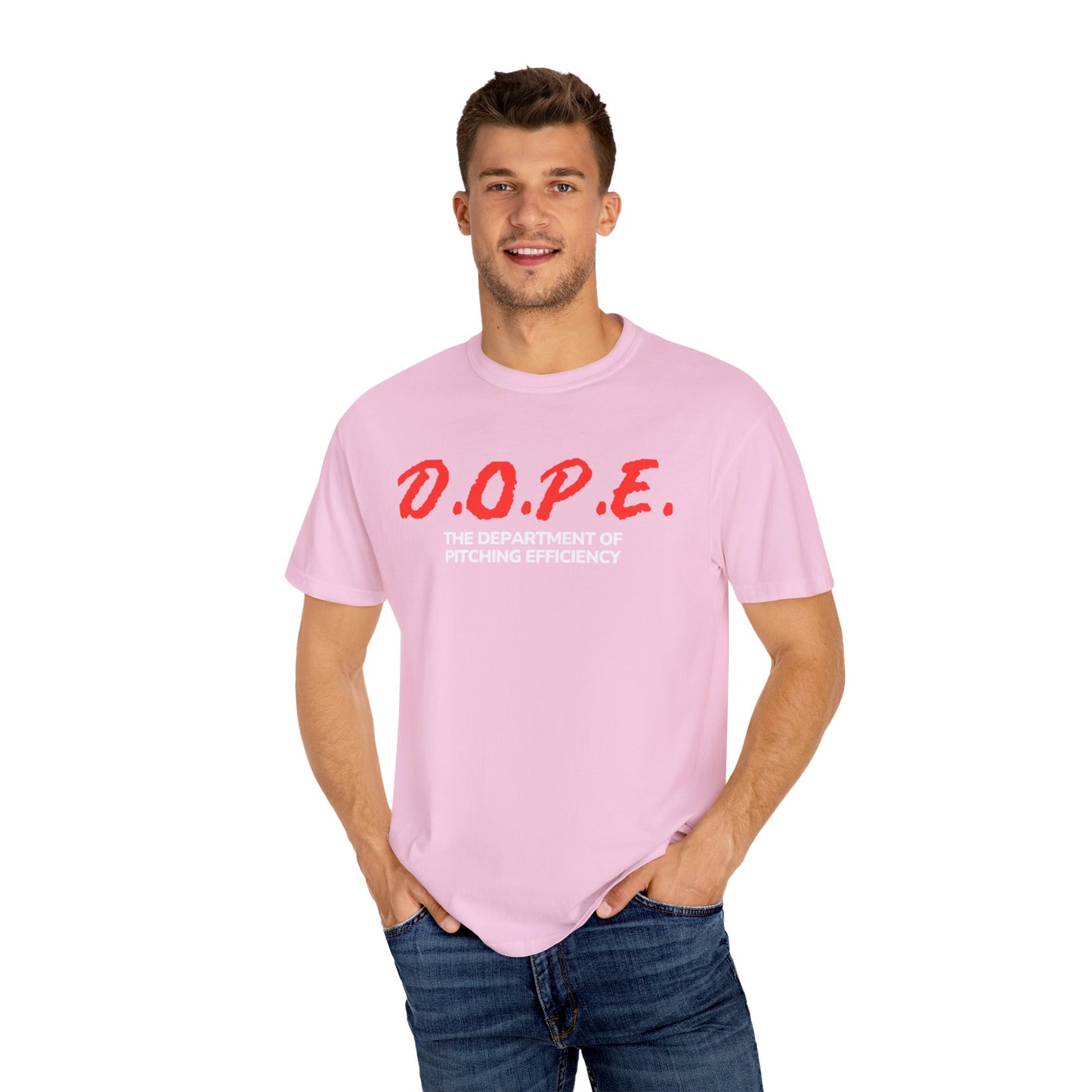 D.O.P.E. Department Of Pitching Efficiency - Unisex Garment-Dyed T-Shirt