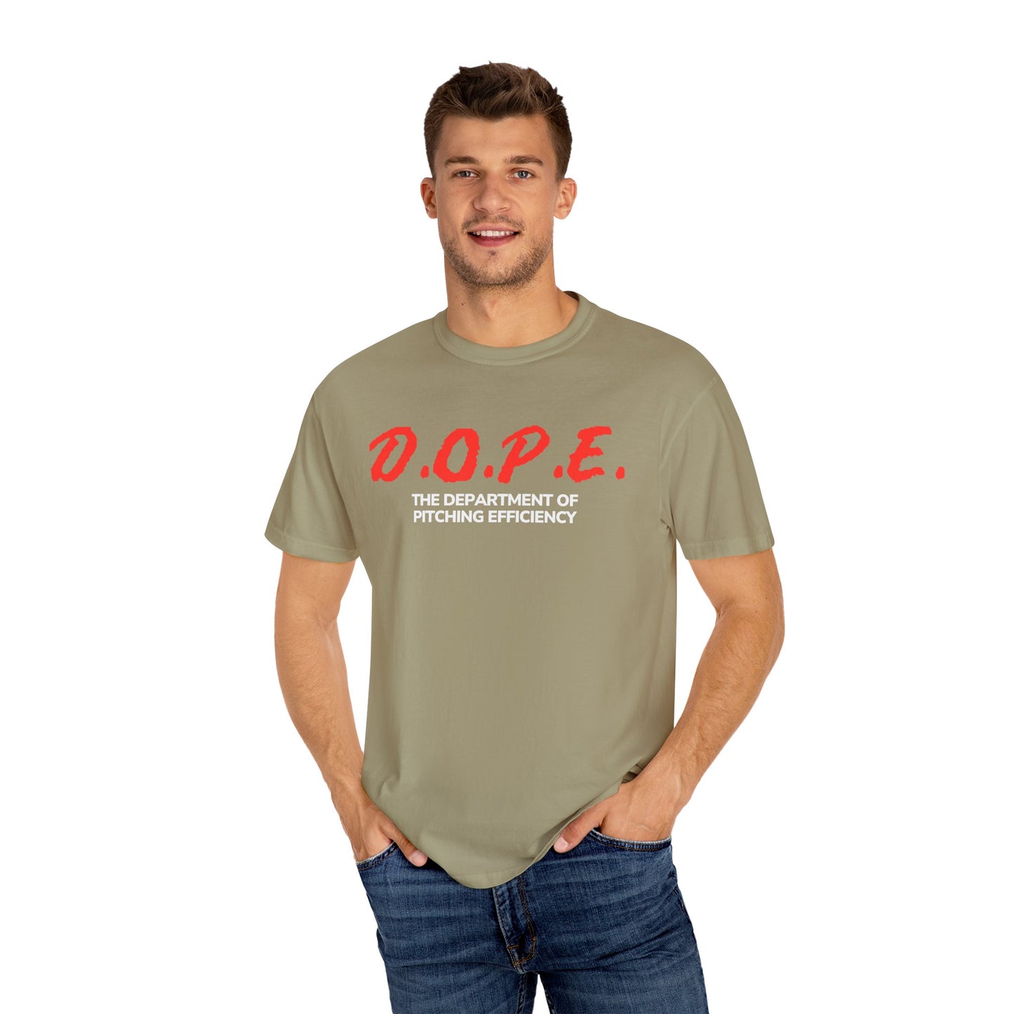D.O.P.E. Department Of Pitching Efficiency - Unisex Garment-Dyed T-Shirt
