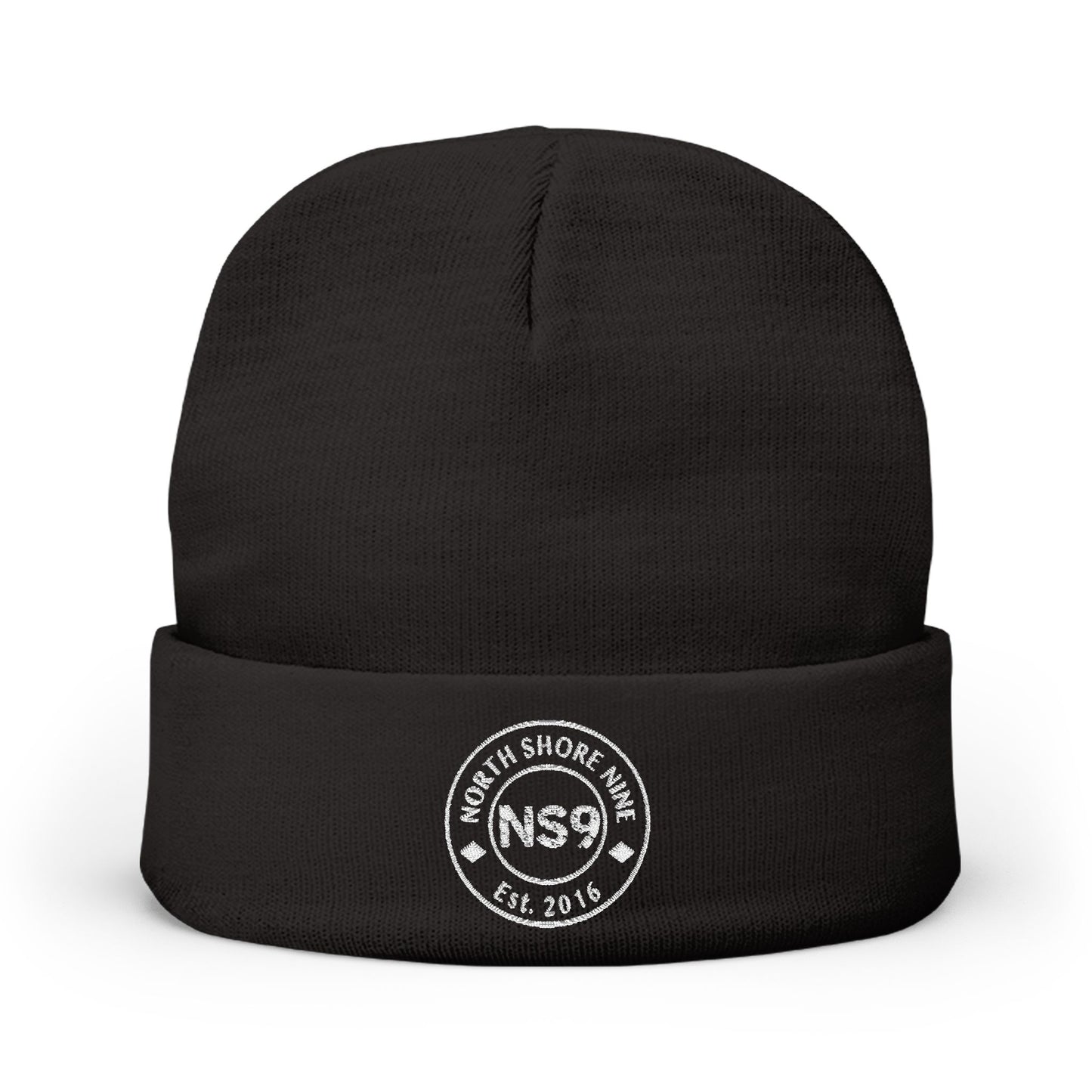 Embroidered Knit Beanie — North Shore NS9 Logo Winter Hat