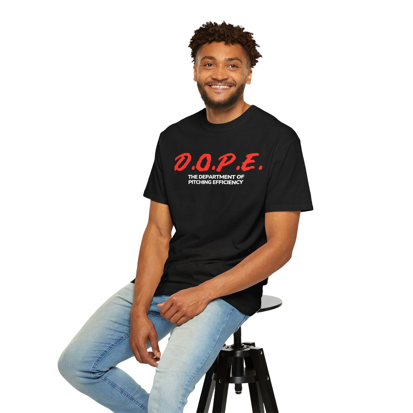 D.O.P.E. Department Of Pitching Efficiency - Unisex Garment-Dyed T-Shirt
