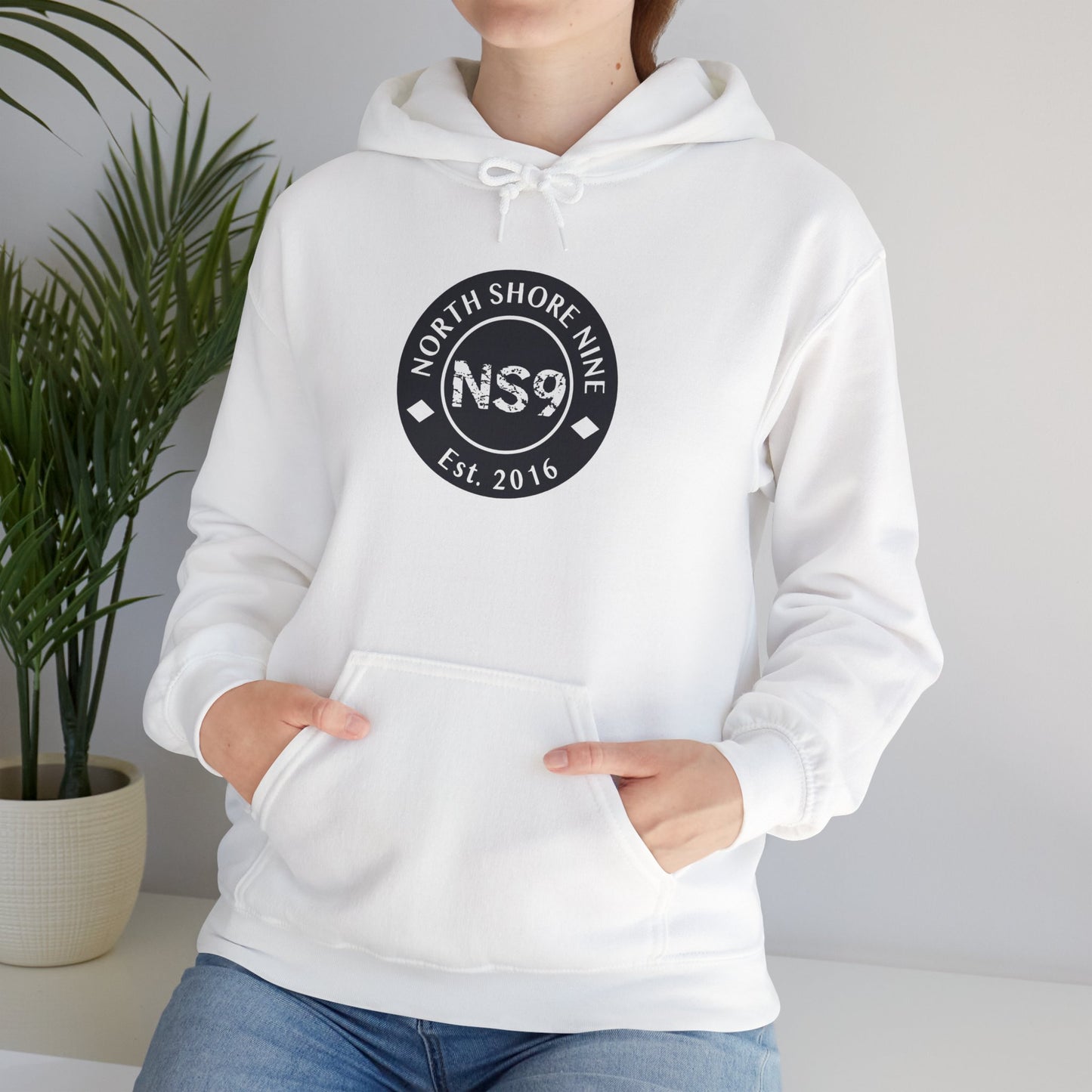 NS9 Large Logo Hoodie - Unisex Heavy Blend™ Hooded Sweatshirt
