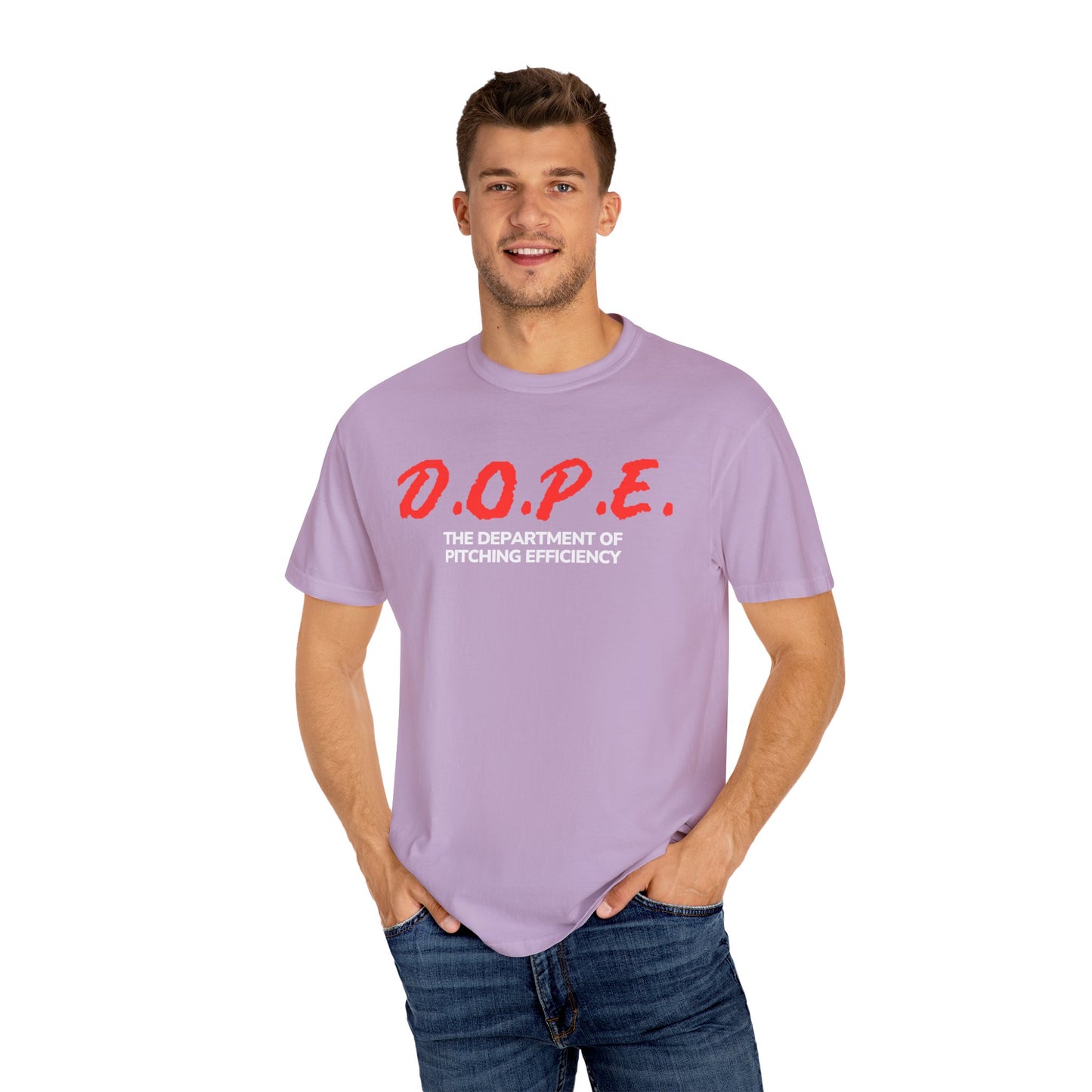 D.O.P.E. Department Of Pitching Efficiency - Unisex Garment-Dyed T-Shirt
